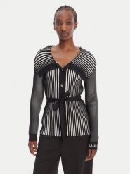 Liu Jo Sport Kardigan TA6116 MS55N Czarny Regular Fit. Czarne swetry Liu Jo Sport, m, bez wzorów, z syntetyku, sportowe, bez ramiączek. Za 709.99 zł.