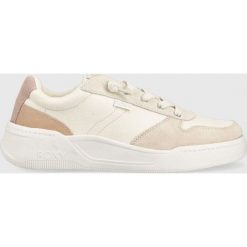 Roxy sneakersy kolor beżowy. Brązowe buty sportowe lifestyle Roxy, bez wzorów, z gumy, sportowe, z okrągłym noskiem, bez zapięcia. Za 319.99 zł.