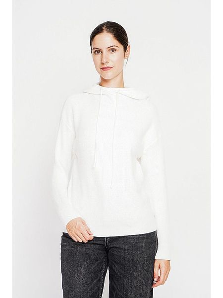 ASSUILI Sweter w kolorze białym rozmiar: 34. Białe swetry Assuili, bez wzorów, ze splotem, klasyczne, bez ramiączek. Za 130.99 zł.