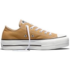 Buty sportowe Converse Chuck Taylor All Star Lift. Żółte buty treningowe Converse, bez wzorów, bez zapięcia. Za 490.00 zł.