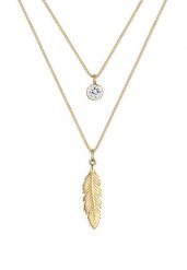 Elli Damskie pióra Boho z kryształami , srebro próby 925 Sterling Silver Naszyjniki 1 ct. Szare naszyjniki Elli, z materiału, srebrne. Za 288.99 zł.