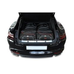 Torby Do Bagażnika Porsche Panamera 2016-2024 4Szt Kjust. Czarne torby podróżne KJUST, bez wzorów. Za 1,240.00 zł.