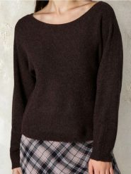 Sweter basic - khaki. Brązowe swetry Sinsay, l, bez wzorów, bez ramiączek. Za 59.99 zł.