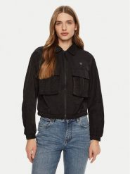 Guess Kurtka przejściowa V5RL03 WGYB0 Czarny Regular Fit. Czarne koszule Guess, xl, z aplikacjami, z syntetyku, bez kaptura. Za 309.99 zł.