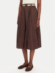 TWINSET Spódnica trapezowa 251TT202J Brązowy Regular Fit. Brązowe spódnice Twinset, bez wzorów, z bawełny, trapezowe. Za 819.99 zł.