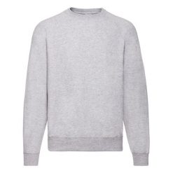 Bluza Unisex Adult Classic Plain Raglan. Białe bluzy fruit of the loom, m, bez wzorów, z bawełny, bez ramiączek, z kapturem. Za 78.99 zł.
