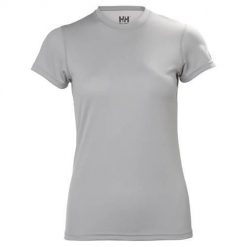 Koszulka sportowa damska Helly Hansen W Tech Tshirt. Szare t-shirty sportowe Helly Hansen, xl, bez wzorów, z poliesteru, bez ramiączek, trekkingowe. Za 179.00 zł.