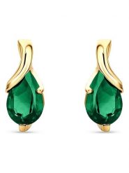 Revoni Złote kolczyki-wkrętki ze szmaragdami rozmiar: onesize. Zielone kolczyki Revoni, z szmaragdem, złote. Za 1,187.99 zł.