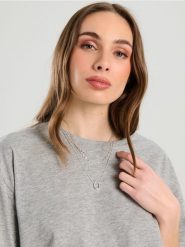 Srebrne naszyjnik 3 pack - srebrny. Szare naszyjniki Sinsay, srebrne. Za 15.99 zł.