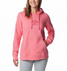 Bluza Sportowa Columbia Trek Graphic Hoodie Damska. Czerwone bluzy z kapturem Columbia, s, bez wzorów, z bawełny, z kapturem. Za 225.99 zł.