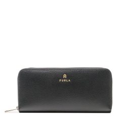 Duży Portfel Damski Furla. Czarne portfele Furla, bez wzorów. Za 789.99 zł.