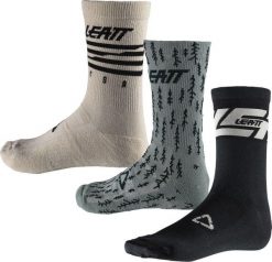 Skarpety rowerowe LEATT Socks MTB (3 pary). Brązowe skarpetki LEATT, bez wzorów. Za 279.00 zł.