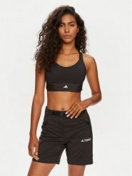 Adidas Biustonosz sportowy FastImpact Luxe Run IQ3359 Czarny. Czarne biustonosze sportowe adidas, bez wzorów, z syntetyku, do biegania. Za 429.99 zł.