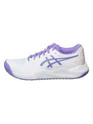 Asics Buty "Dedicate 7 Clay" w kolorze biało-fioletowym do tenisa rozmiar: 37,5. Białe buty treningowe ASICS, bez wzorów, bez zapięcia, tenisowe. Za 219.60 zł.