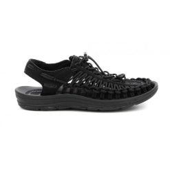 Sandały Keen Monochromatyczne Czarne. Czarne sandały Keen, bez wzorów, z gumy, eleganckie, bez obcasa, bez zapięcia. Za 565.60 zł.