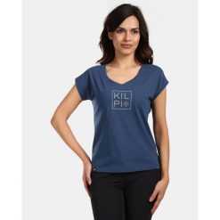 T-shirt da donna in cotone Kilpi ROANE-W. Niebieskie t-shirty Kilpi, xs, bez wzorów, sportowe, bez kołnierzyka, bez ramiączek. Za 91.56 zł.