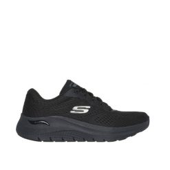 Buty do chodzenia damskie Skechers Bbk Arch Fit. Czarne buty treningowe Skechers, bez wzorów, z materiału, bez zapięcia, na fitness i siłownię, skechers sport. Za 473.00 zł.