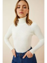 Happiness Istanbul Golf w kolorze białym rozmiar: 42. Białe swetry Happiness Istanbul, bez wzorów, bez ramiączek. Za 56.99 zł.