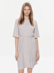Calvin Klein Sukienka codzienna K20K206375 Szary Regular Fit. Szare sukienki Calvin Klein, na co dzień, bez wzorów, z syntetyku, bez kołnierzyka, bez ramiączek, proste. Za 459.99 zł.