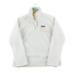 Second life - Kobiety Snap-T Beżowy Polar Pullover - Stan bardzo dobry. Brązowe bluzy z polaru Patagonia, bez wzorów, z polaru, trekkingowe. Za 253.76 zł.