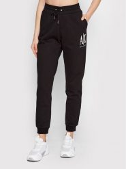 Armani Exchange Spodnie dresowe 8NYPCX YJ68Z 1200 Czarny Regular Fit. Czarne spodnie dresowe Armani Exchange, bez wzorów, z bawełny. Za 259.99 zł.