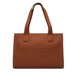Torebka LOVE MOSCHINO. Brązowe torebki klasyczne Love Moschino, bez wzorów, klasyczne, bez dodatków. Za 939.99 zł.