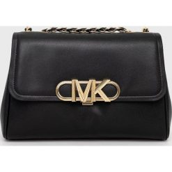 MICHAEL Michael Kors torebka skórzana kolor czarny. Czarne listonoszki MICHAEL Michael Kors, bez wzorów, na ramię, bez dodatków. W wyprzedaży za 1,799.90 zł.