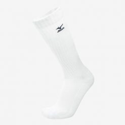 Wysokie skarpety Mizuno. Białe skarpetki Mizuno, bez wzorów, z bawełny. Za 84.50 zł.