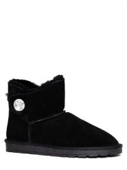 NICEBAY Skórzane botki zimowe "Dawn" w kolorze czarnym rozmiar: 38. Czarne botki NICEBAY, bez wzorów, z materiału, bez obcasa, bez zapięcia. Za 191.88 zł.