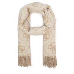 Szalik Guess. Brązowe szaliki i kominy Guess, z aplikacjami. Za 234.99 zł.