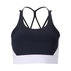 Biustonosz dla kobiet Athlecia Aspasia. Niebieskie biustonosze sportowe Athlecia, bez wzorów, na fitness i siłownię. Za 165.00 zł.