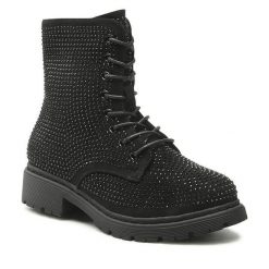 Trapery Jenny Fairy. Czarne traperki Jenny Fairy, bez wzorów, bez obcasa, bez zapięcia. Za 179.99 zł.