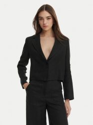 Marella Marynarka Papiro 2615041042 Czarny Regular Fit. Czarne marynarki i żakiety Marella, bez wzorów, ze lnu, bez ramiączek. Za 779.99 zł.