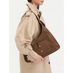 Torebka Beverly Hills Polo Club. Brązowe torebki klasyczne Beverly Hills Polo Club, bez wzorów, klasyczne, bez dodatków. Za 219.99 zł.