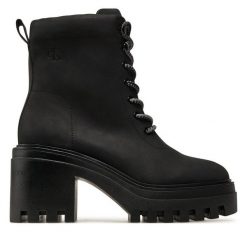 Botki Calvin Klein Jeans. Czarne botki Calvin Klein Jeans, bez wzorów, z jeansu, bez obcasa, na słupku, bez zapięcia. Za 379.99 zł.