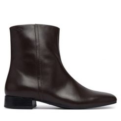 Botki Vagabond Shoemakers. Brązowe botki Vagabond Shoemakers, bez wzorów, bez obcasa, na płaskiej podeszwie, bez zapięcia. Za 649.99 zł.