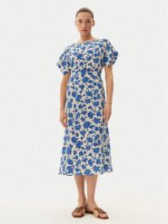 Weekend Max Mara Sukienka letnia Cannes 2515221092 Niebieski Regular Fit. Niebieskie sukienki Weekend Max Mara, bez wzorów, z jedwabiu, bez kołnierzyka, bez ramiączek. Za 2,429.00 zł.