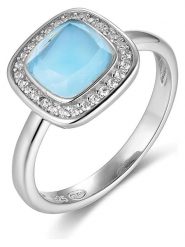 Les Petites Précieuses Srebrny pierścionek z topazem i cyrkoniami rozmiar: 52. Szare pierścionki Les Petites Précieuses, z cyrkonią, srebrne. Za 177.95 zł.