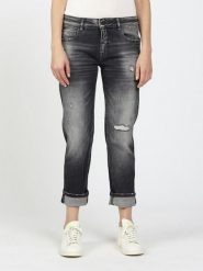 GANG JEANS Dżinsy - Boyfriend fit - w kolorze antracytowym rozmiar: W30. Czarne jeansy GANG JEANS, z aplikacjami, z jeansu, klasyczne. Za 339.95 zł.