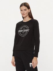 DKNY Sport Bluza DP3T9561 Czarny Regular Fit. Czarne bluzy bez kaptura DKNY Sport, m, bez wzorów, z bawełny, bez kaptura. Za 199.99 zł.