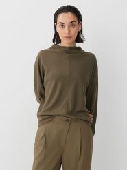 Someday Sweter w kolorze khaki rozmiar: 40. Brązowe swetry someday., bez wzorów, bez ramiączek. Za 127.65 zł.