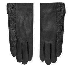 Rękawiczki Damskie Calvin Klein. Czarne rękawiczki Calvin Klein, bez wzorów. Za 389.99 zł.