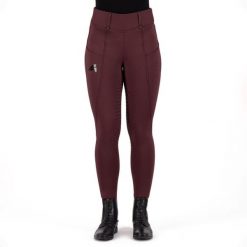 Damskie legginsy jeździeckie z pełną przyczepnością Easy Rider Don. Brązowe legginsy EASY RIDER, bez wzorów, z materiału. Za 327.35 zł.