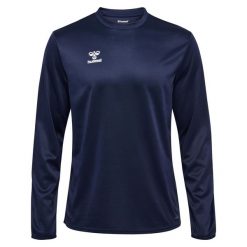 Bluza Hummel Essential. Niebieskie bluzy Hummel, bez wzorów, z materiału, bez kaptura, na fitness i siłownię. Za 152.50 zł.