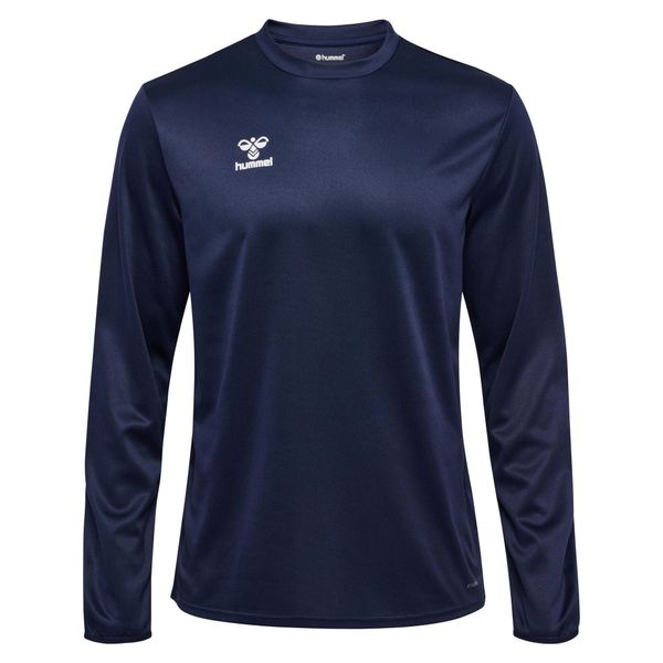 Bluza Hummel Essential. Niebieskie bluzy Hummel, bez wzorów, z materiału, bez kaptura, na fitness i siłownię. Za 152.50 zł.