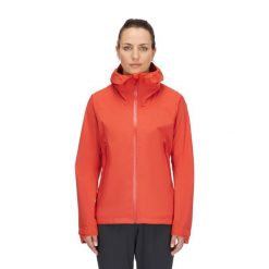 Kurtka przeciwdeszczowa damska Rab Women's Downpour Light Jacket z kapturem. Brązowe kurtki RAB, s, bez wzorów, z kapturem, trekkingowe. Za 539.99 zł.