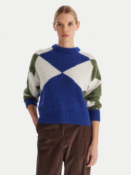 Tommy Hilfiger Sweter WW0WW47464 Kolorowy Relaxed Fit. Swetry Tommy Hilfiger, m, bez wzorów, z wełny, bez ramiączek. Za 999.99 zł.