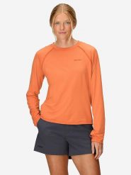 Marmot Koszulka funkcyjna "Windridge" w kolorze pomarańczowym rozmiar: M. Pomarańczowe t-shirty sportowe Marmot, m, bez wzorów, bez ramiączek, outdoorowe. Za 144.24 zł.
