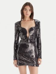 Bardot Sukienka koktajlowa Marlena 60120DB Szary Regular Fit. Szare sukienki Bardot, bez wzorów, z syntetyku, wizytowe, bez kołnierzyka, bez ramiączek. Za 749.99 zł.