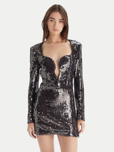 Bardot Sukienka koktajlowa Marlena 60120DB Szary Regular Fit. Szare sukienki Bardot, bez wzorów, z syntetyku, wizytowe, bez kołnierzyka, bez ramiączek. Za 359.99 zł.